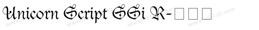 Unicorn Script SSi R字体转换